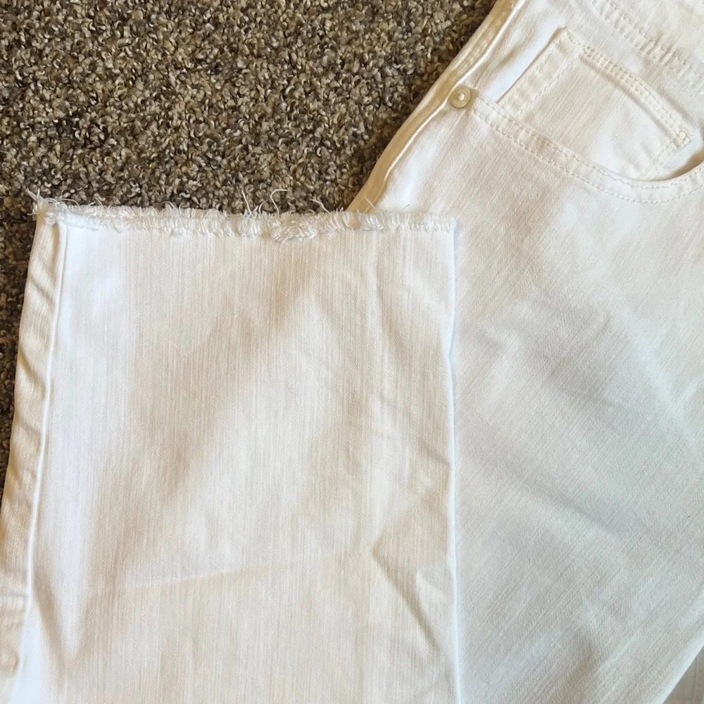 Lot 3 pairs J. Jill Denim High Rise Straight Leg Crop Jeans White Pink Tan 14 - Picture 5 of 11